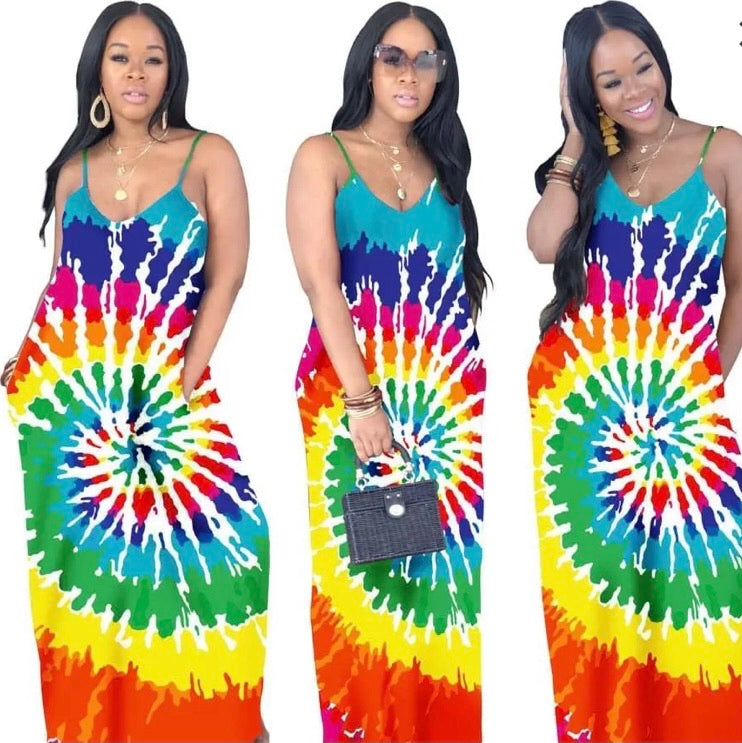 Rainbow Vibes Maxi Dress