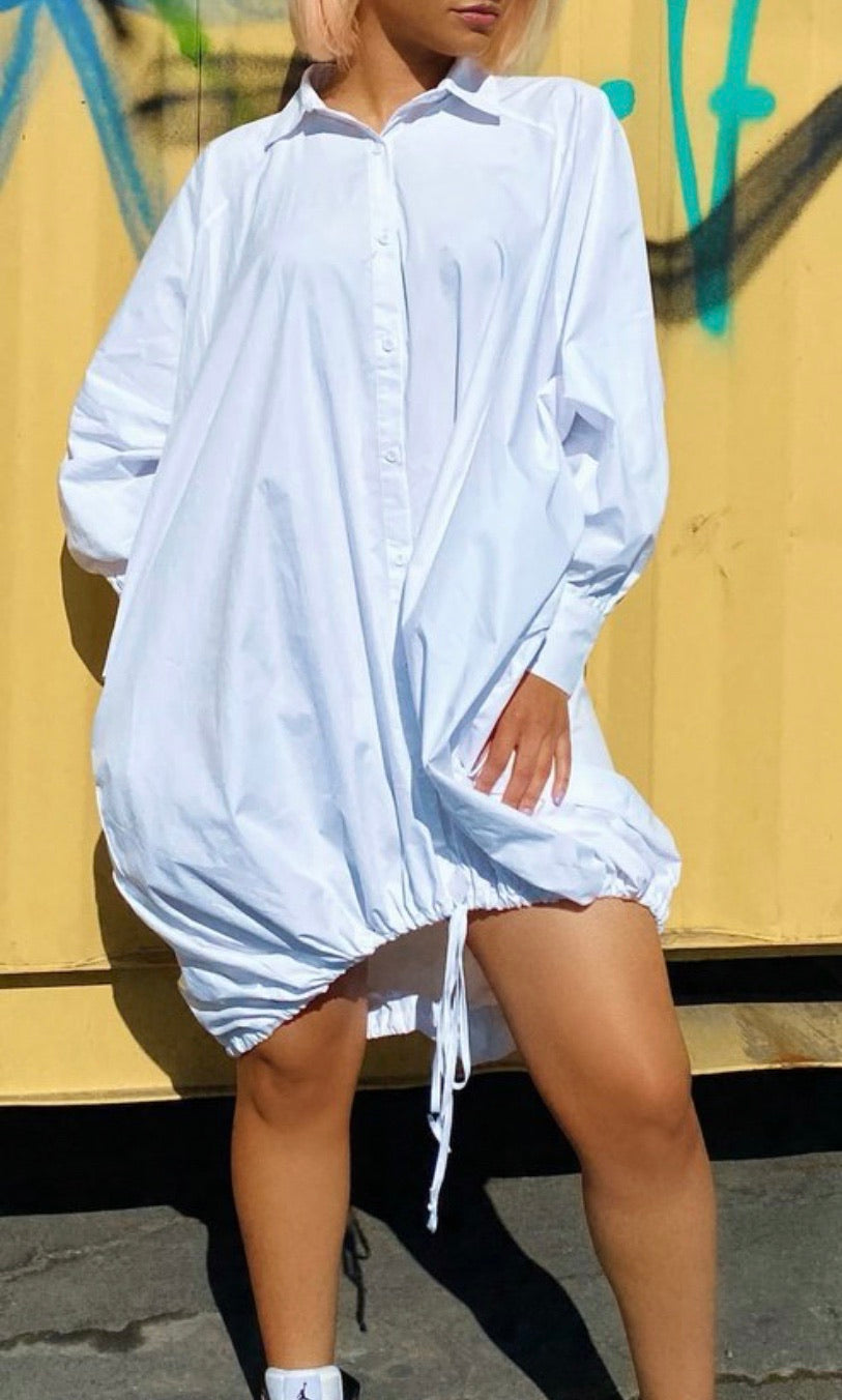 Solid Oversize T-Shirt Dress  (one size fits all)
