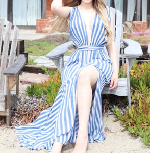 The Relaxed Stripe Maxi Dress